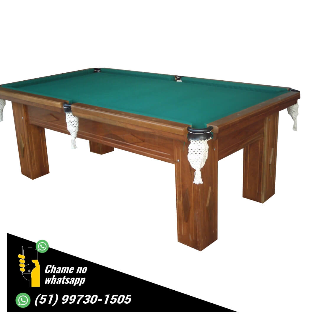 Mesa Snooker Residencial Tecido Verde